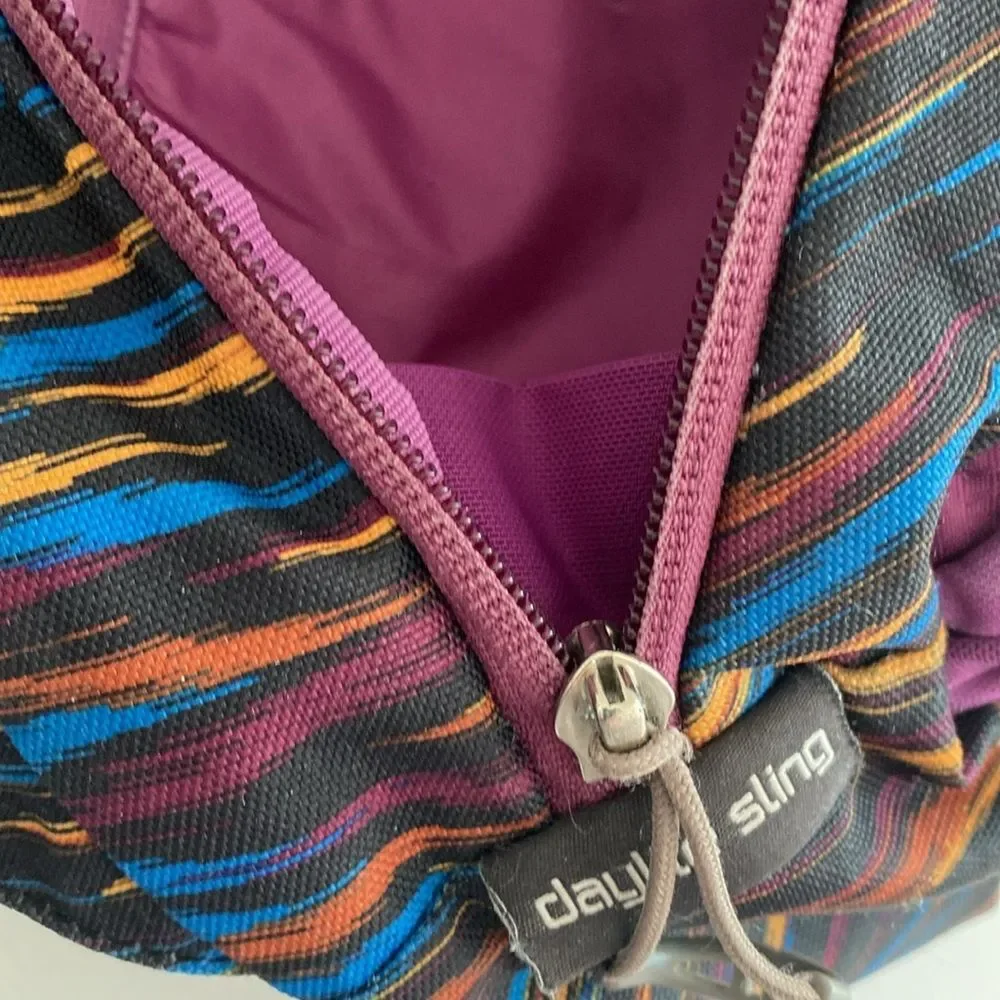 Rare Osprey Multicolor Aztec Sling Bag Hike Camping Outdoor Sporty Unisex Aztec